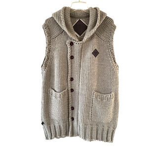 MUSTERBRAND Size XXL Witcher Collection Wolf Hauberk Hooded Zip Sweater Vest